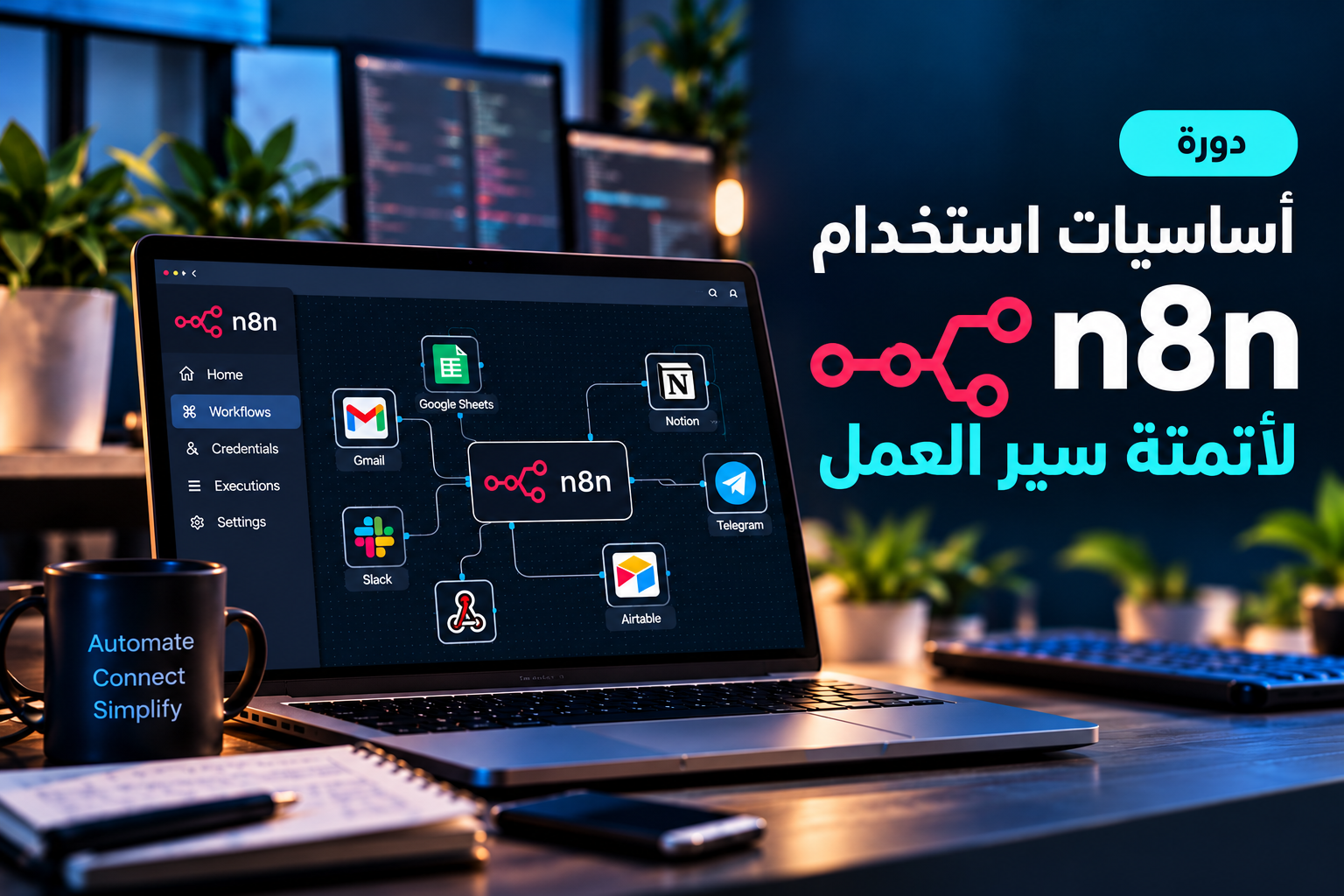 أساسيات استخدام اداة n8n لأتمتة سير العمل